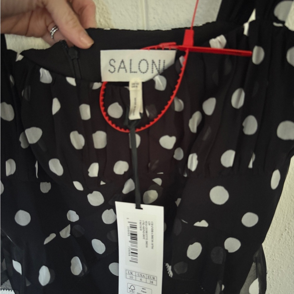 Saloni Chandra Dress in Mono Dot - Picture 11 of 11